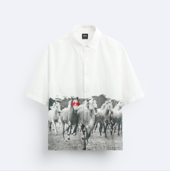 ❌️SOLD❌️LIMITED EDITION ZARA HORSE SHIRT X TWOJEYS SIZE L - Picture 6 of 8